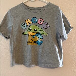MAD Engine Gray Grogu Crop Top